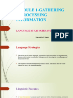 Language Stategies and Techniques - Module 1