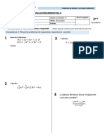 Bimestral II Algebra 3A Con Formato