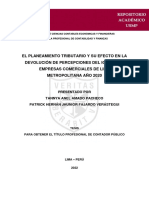 Planificación tributaria y devolución de percepciones IGV empresas Lima 2020