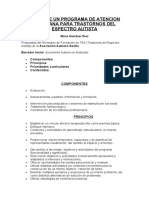 Bases de Un Programa de Atencion Temprana para Trastornos Del Espectro Autista