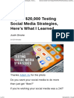 I Spent $20,000 Testing Social Media Strategies, Here's What I Learned