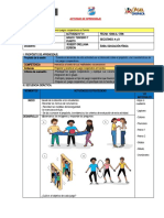 Sesiónes o Actividad de Aprendizaje Edu. Fís 3er Grado N°4