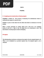 6.1 Sampling and Reconstruction of Analog Signals: Piyush Kumar 20104148901 G.E.C, Kaimur