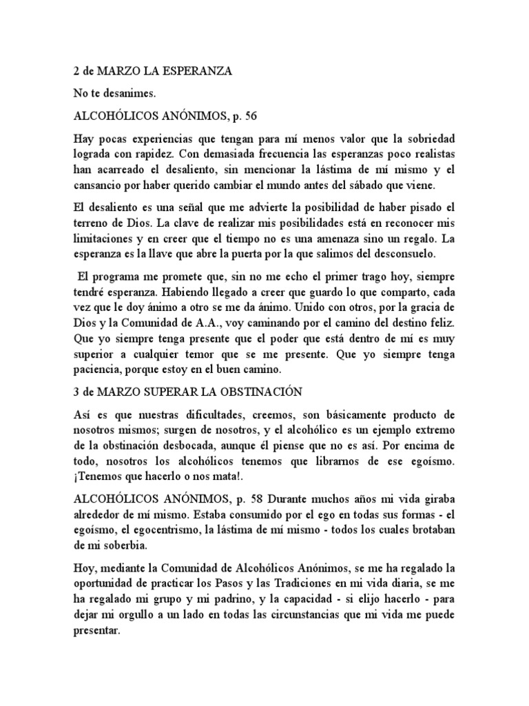 Reflexiones Diarias de AA: Esperanza y Cambio | PDF | alcoholicos anonimos