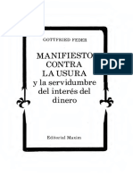 Manifiesto Contra La Usura - Gottfried Feder