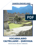 Vocabulario Castellano Quechua - Tercera Edición