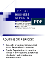 DR Bar Ve Types of Business Reports