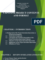 Capstone Project Contents and Format