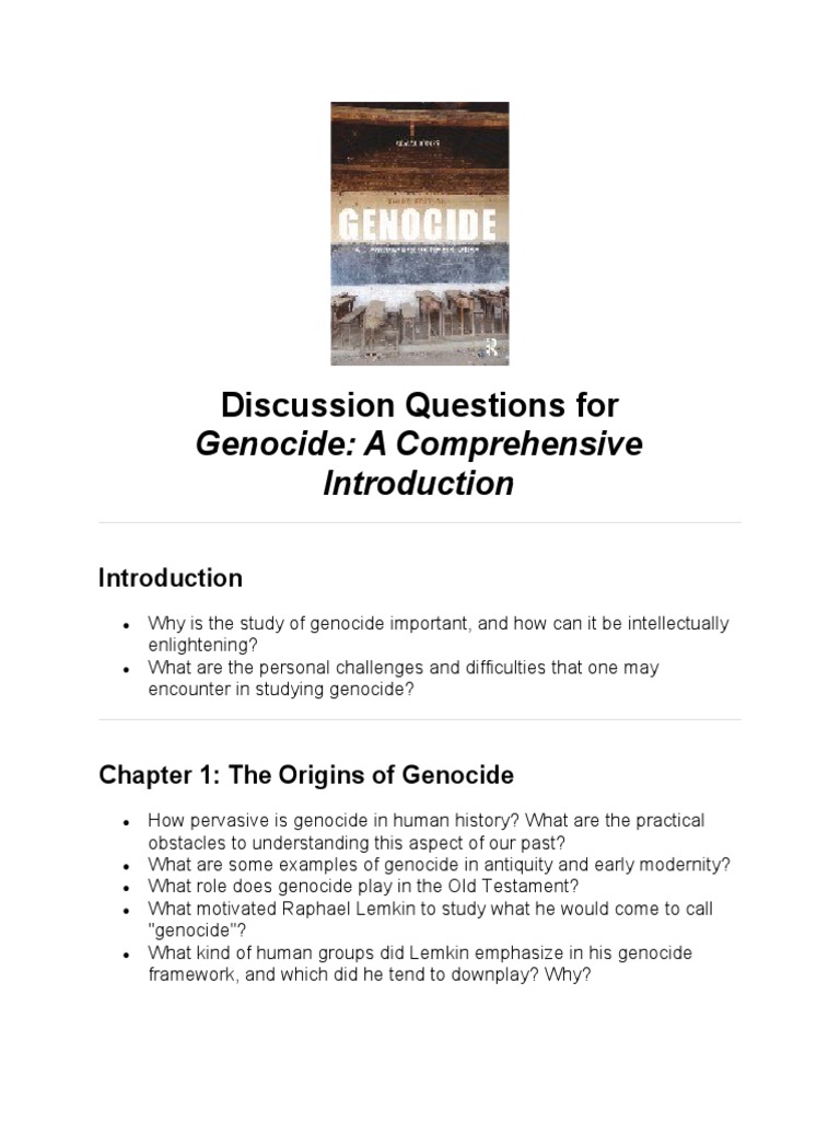 Discussion Questions For: Genocide: A Comprehensive