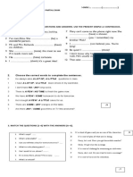 Use The Cues To Write Questions and Answers. Use The Present Simple or Continuous