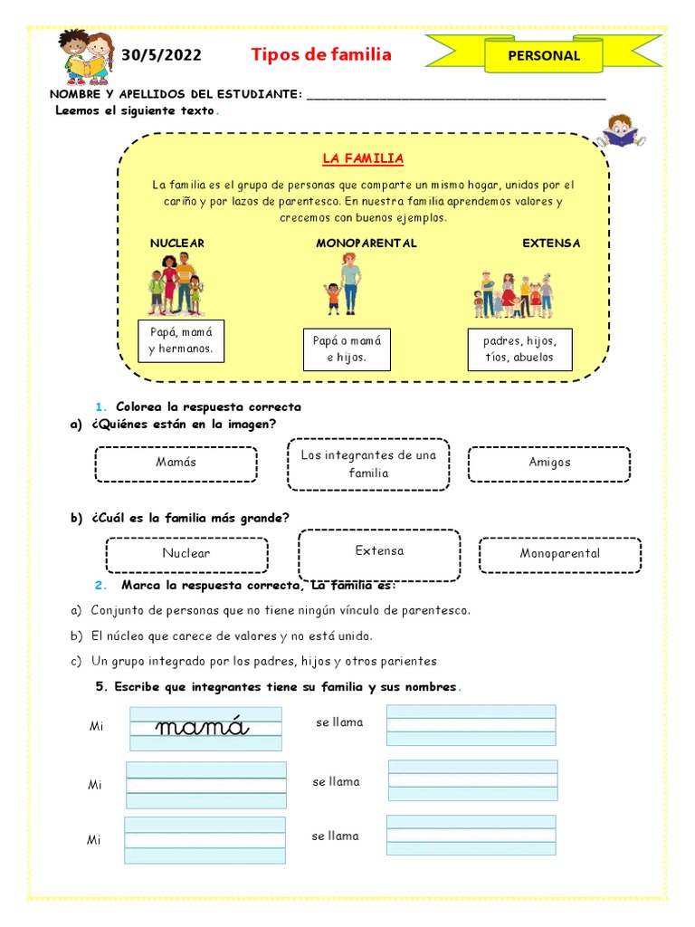 Tipos de Familia y sus Integrantes | PDF | Familia