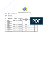 Daftar Hadir Mahasiswa