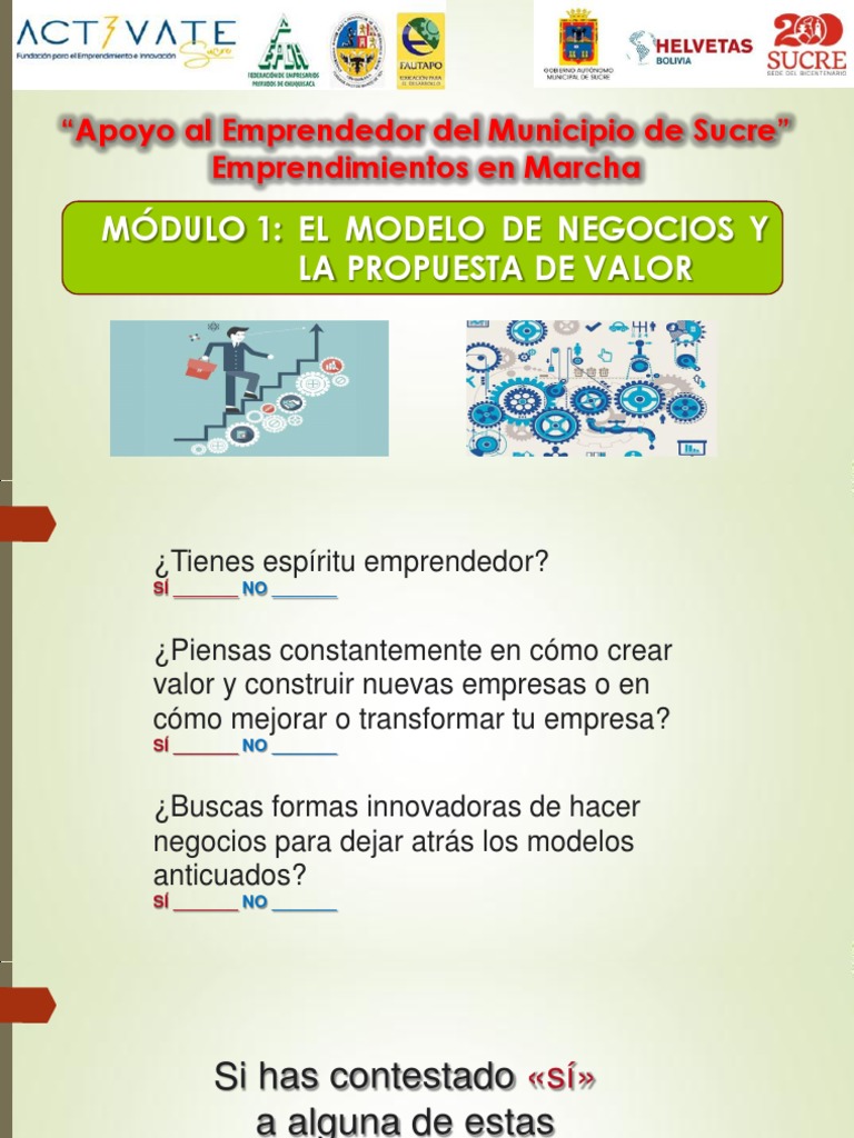 Modelo de Negocio CANVAS para Emprendedores | PDF | Modelo de negocio ...