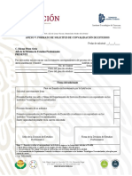 Anexo v. Formato de Solicitud de Convalidacin de Estudios