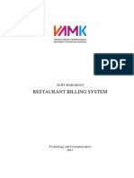 Restaurant Billing System: Sujit Maharjan