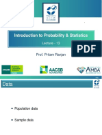 Introduction To Probability & Statistics: Lecture - 13