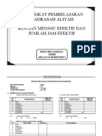 Perangkat Pembelajaran Madrasah Aliyah Rincian Minggu Efektif Dan Jumlah Jam Efektif