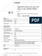 Product Data Sheet: Panelboard Interior, NQ, Main Lugs, 225A, Cu Bus, 30 Pole Spaces, 3 Phase, 4 Wire, 240VAC, 48VDC