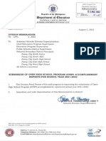 08052022 Division Memorandum No. 1240 s.2022- Submission of Open High School Program (OHSP) Accomplishment Reports for School Year 2021-2022