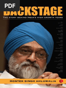 BACKSTAGE The Story Behind India's High Growth Years (Montek Singh Ahluwalia) (Booktree - NG)