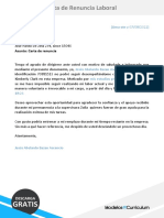 27 Modelo de Carta de Renuncia Laboral