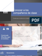 Conocer A Los Compañeros de Clase