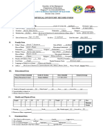 Individual Inventory Record Form: I. Pupil's Personal Data