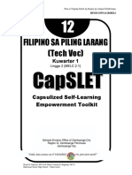 Filipino Sa Piling Larang (Tech Voc) : Capsulized Self-Learning Empowerment Toolkit