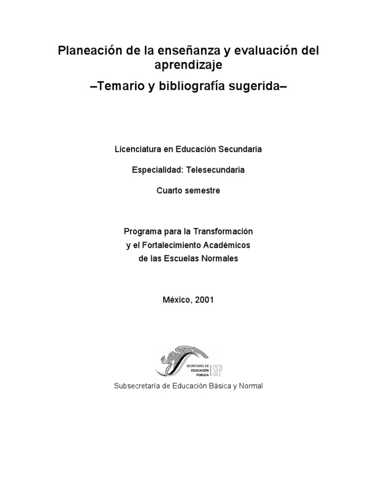 Planeacion | PDF | Plan de estudios | Evaluación