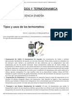 Tipos y usos de los termometros _ FISICA DE FLUIDOS Y TERMODINAMICA