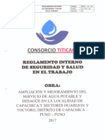 Reglamento Interno de Trabajo - Consorcio Titicaca