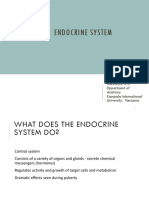 Endocrine System: Adesanya O.A Department of Anatomy Kampala International University, Tanzania