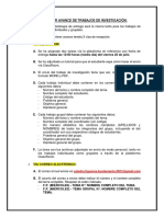 Directrices para Entrega de Primer Avance de Trabajos de Investigación