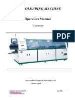 Wave Soldering Machine: Operators Manual