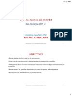 BJT - Ac Analysis and Mosfet: Shantanu Agnihotri, PHD