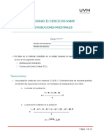 Ctividad Ejercicios Sobre Distribuciones Muestrales: Fecha: / / Nombre Del Estudiante: Nombre Del Docente