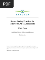 Secure Coding Practices For: White Paper