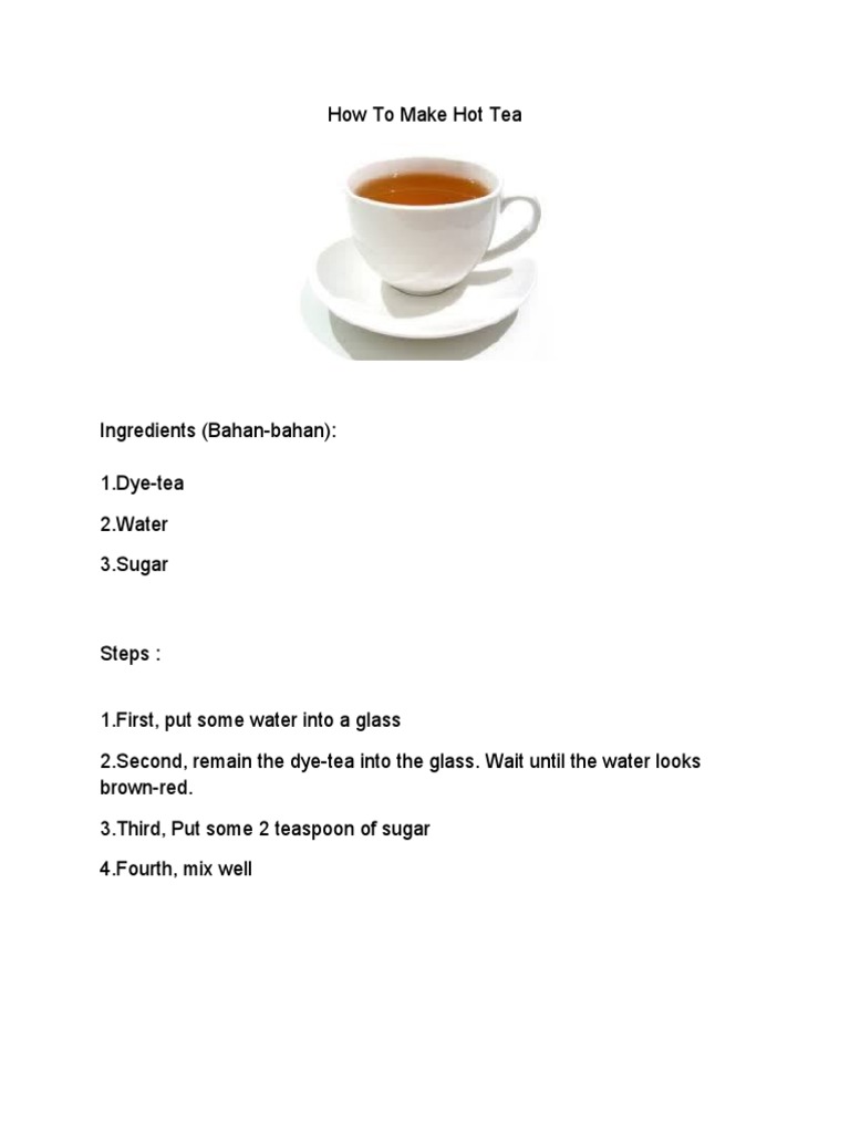 How To Make Hot Tea PDF