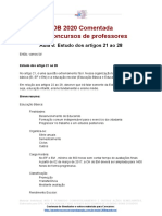 Estudo dos artigos 21 a 28 da LDB sobre organização e currículos da Educação Básica