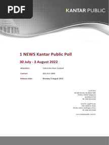 August 2022 1 News Kantar Public Poll Report