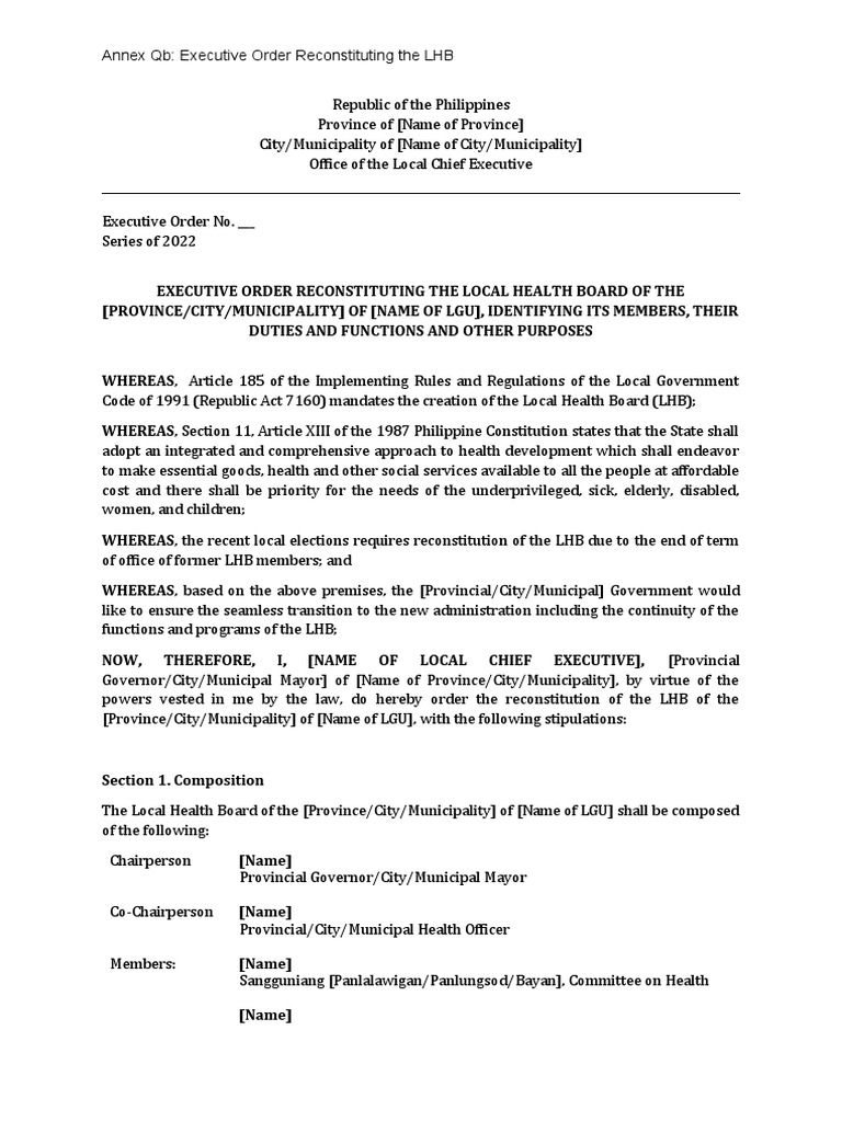 Reconstitution of Local Health Board | PDF | Local Government | Board ...
