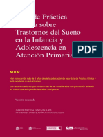 GPC-Trastorno Del Sueño en Infancia y Adolescencia