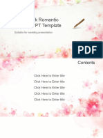 Warm Pink Romantic Festival PPT Template: Suitable For Wedding Presentation