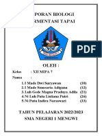 Laporan Biologi Fermentasi Tapai