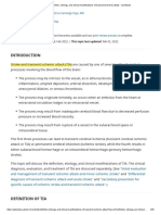 Definition, Etiology, and Clinical Manifestations of Transient Ischemic Attack - UpToDate