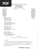 Opinion Letter: Nineteenth Judicial Circuit of Virginia