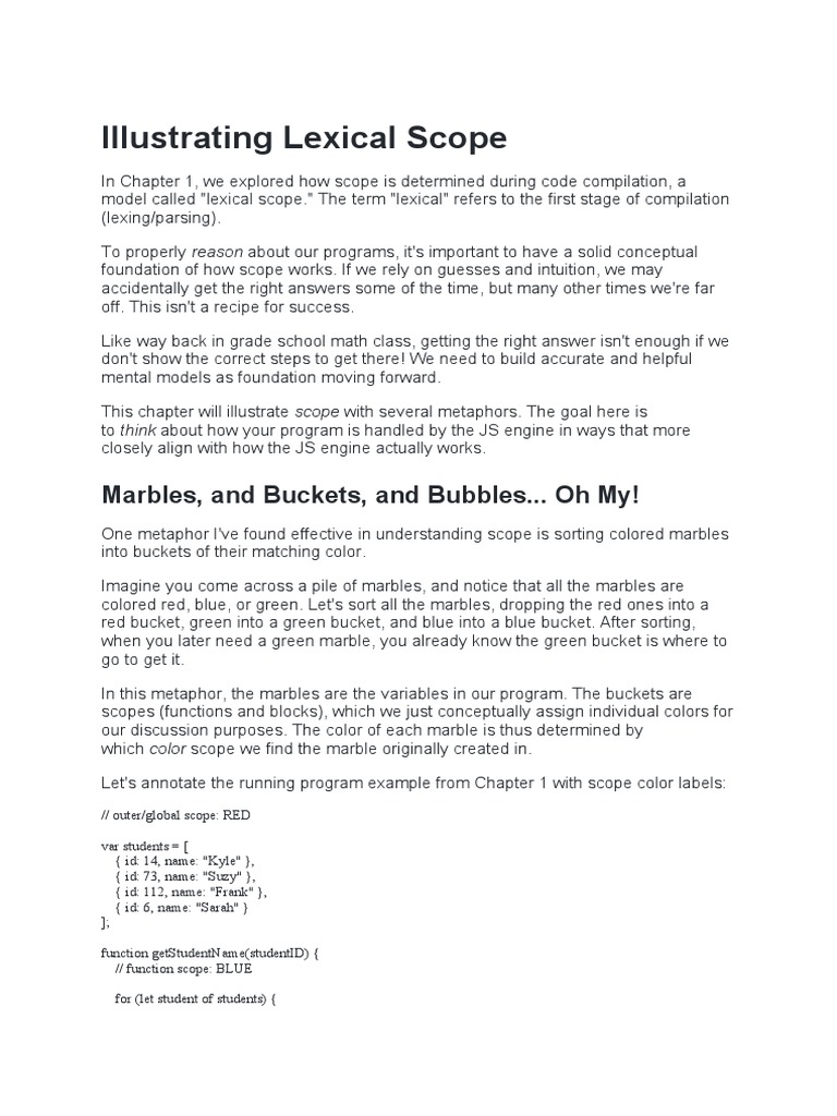 Illustrating Lexical Scope: Marbles, and Buckets, and Bubbles... Oh My ...