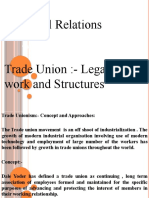 Industrial Relations Trade Union:-Legal Frame Work and Structures