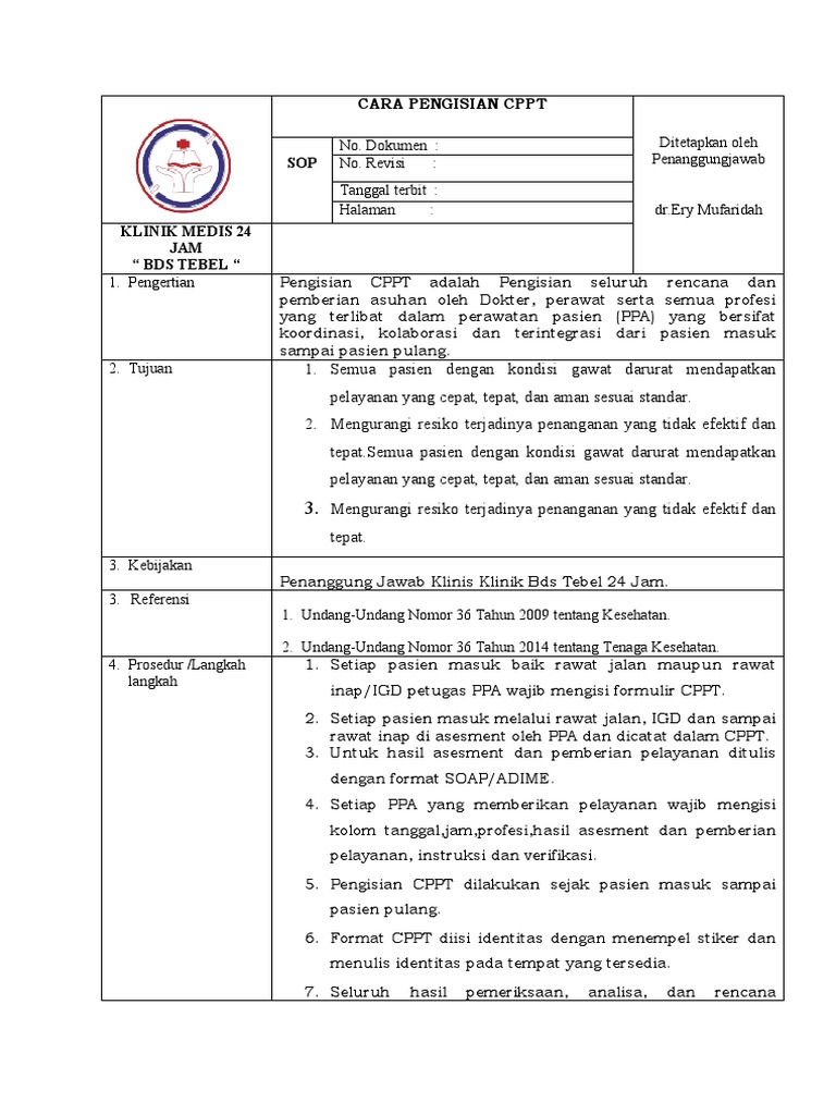 Sop CPPT | PDF | Sains & Matematika