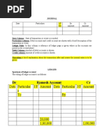 Journal Ledger and Trial Balance